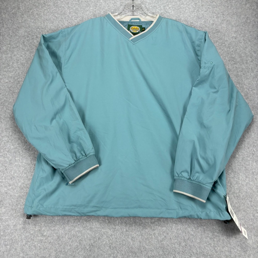 Cabela's Windcrest Pullover Women 2XL Teal VNeck Windbreaker Outdoors Fall NWT